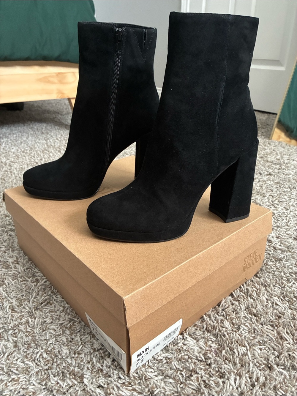 Steve Madden Black Ankle Boots